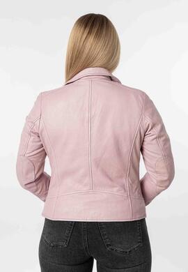 CAZADORA DE PIEL BAJAH WOMEN BIKER ROSA