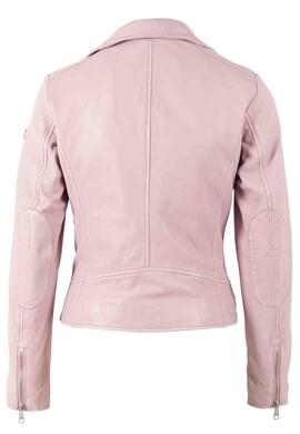 CAZADORA DE PIEL BAJAH WOMEN BIKER ROSA