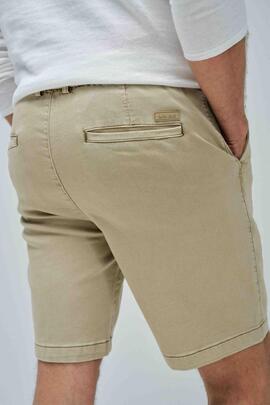 PANTALÓN CORTO S-ACTIV REGULAR FIT CON CORDÓN COLOR BEIGE