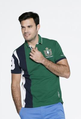 POLO H FRANJA VERDE