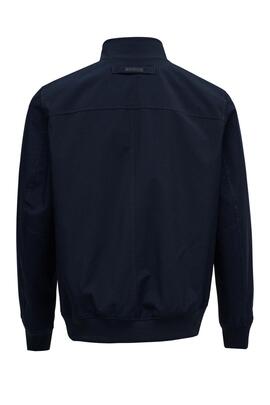 CHAQUETA BOMBER LIGERA COLOR AZUL MARINO CON DETALLE EN EL C