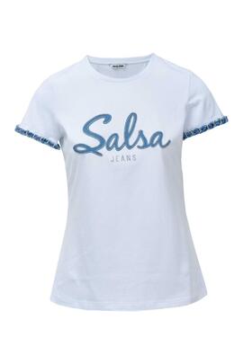 CAMISETA CON BRANDING SLIM FIT COLOR BLANCO CON DE