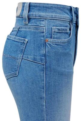 PANTALÓN VAQUERO DESTINY FLARE PUSH UP DENIM AZUL