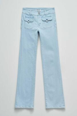 PANTALÓN VAQUERO SECRET BOOTCUT PUSH IN DENIM AZUL