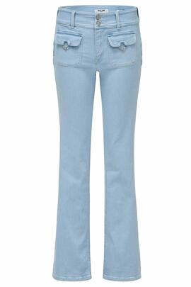 PANTALÓN VAQUERO SECRET BOOTCUT PUSH IN DENIM AZUL