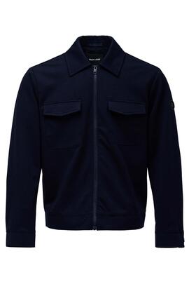 CHAQUETA REGULAR FIT AZUL MARINO CON BOLSILLOS EN EL PECHO