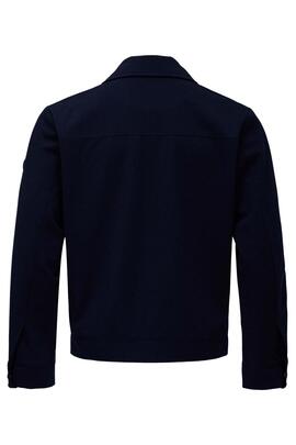 CHAQUETA REGULAR FIT AZUL MARINO CON BOLSILLOS EN EL PECHO