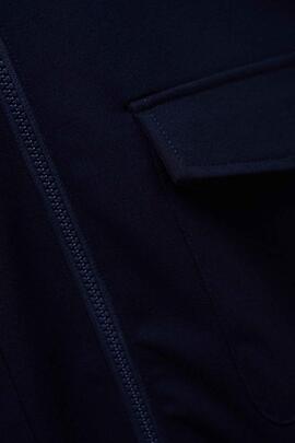 CHAQUETA REGULAR FIT AZUL MARINO CON BOLSILLOS EN EL PECHO