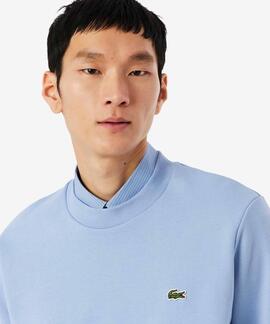 SUDADERA DE FELPA DE CORTE CLÁSICO AZUL CLARO