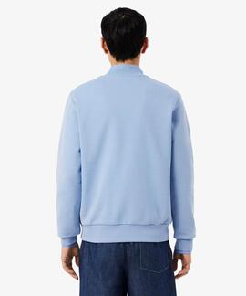 SUDADERA DE FELPA DE CORTE CLÁSICO AZUL CLARO
