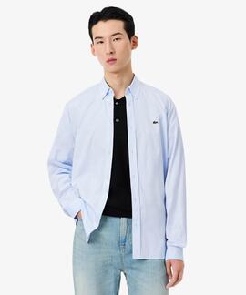 CAMISA DE ALGODÓN PINPOINT PREMIUM REGULAR FIT AZUL CLARO