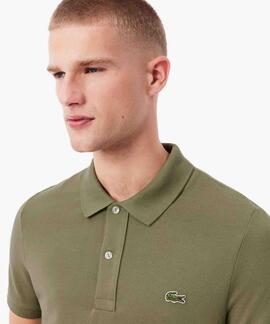 POLO LACOSTE SLIM FIT BMY VERDE KAKI
