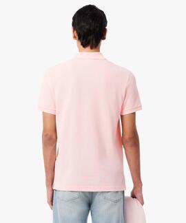 POLO LACOSTE SLIM FIT T03 ROSA CLARO