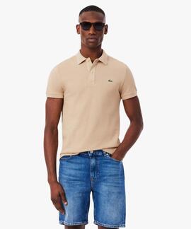 POLO LACOSTE SLIM FIT 02S BEIGE
