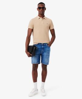 POLO LACOSTE SLIM FIT 02S BEIGE