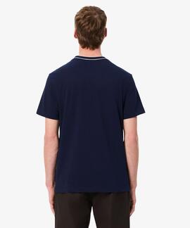 CAMISETA DE PIQUÉ ELÁSTICO REGULAR FIT CON CUELLO A RAYAS CO