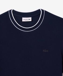 CAMISETA DE PIQUÉ ELÁSTICO REGULAR FIT CON CUELLO A RAYAS CO