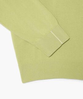 JERSEY LACOSTE CUELLO REDONDO VERDE
