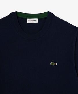 JERSEY LACOSTE CUELLO REDONDO AZUL MARINO