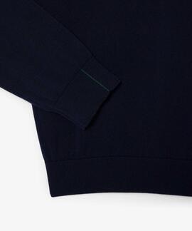JERSEY LACOSTE CUELLO REDONDO AZUL MARINO