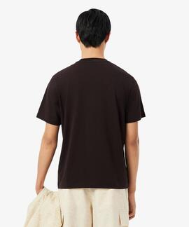 CAMISETA BÁSICA DE CORTE CLÁSICO REGULAR FIT MARRÓN