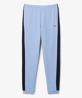 PANTALÓN DE CHÁNDAL TAPERED FIT COLOR AZUL CLARO Y  NEGRO