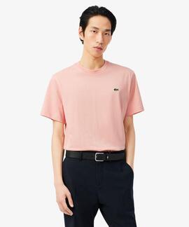 CAMISETA BÁSICA DE CORTE CLÁSICO REGULAR FIT ROSA