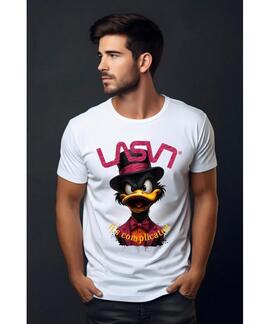CAMISETA DE HOMBRE LASAL COMPLICATED BLANCA