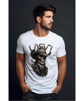 CAMISETA DE HOMBRE LASAL TEXAS BLANCA