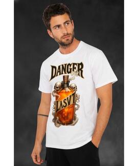CAMISETA DE HOMBRE LASAL DANGER BLANCA
