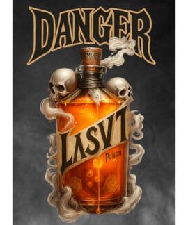 CAMISETA DE HOMBRE LASAL DANGER BLANCA