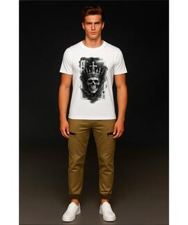 CAMISETA DE HOMBRE LASAL CARD BLANCA