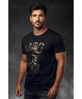 CAMISETA DE HOMBRE LASAL TEXAS NEGRA