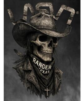 CAMISETA DE HOMBRE LASAL TEXAS NEGRA