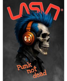 CAMISETA DE HOMBRE LASAL PUNKNOTDEAD NEGRA