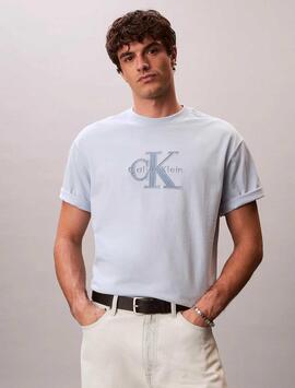 CAMISETA ELEVATED NONOGRAM RELAXED FIT BREEZY BLUE