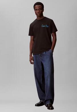 CAMISETA WHOLESALE JEANS GRAPHICS REGULAR FIT BLACK NEGRO