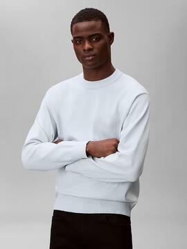 JERSEY CK RELAXED FIT PUNTO DE ALGODÓN CON MONOGRAMA PLAIN A