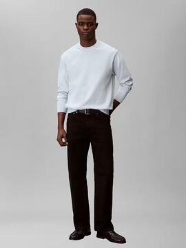 JERSEY CK RELAXED FIT PUNTO DE ALGODÓN CON MONOGRAMA PLAIN A