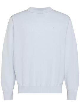 JERSEY CK RELAXED FIT PUNTO DE ALGODÓN CON MONOGRAMA PLAIN A