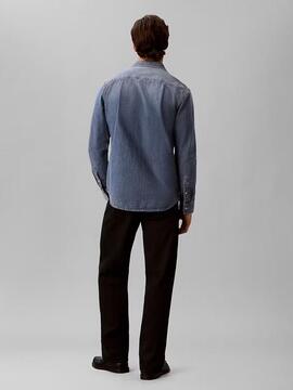 CAMISA VAQUERA CK REGULAR FIT CLASSIC VINTAGE INDIGO
