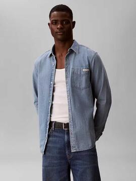 CAMISA VAQUERA CK REGULAR FIT CLASSIC LIGHT BLUE STONE