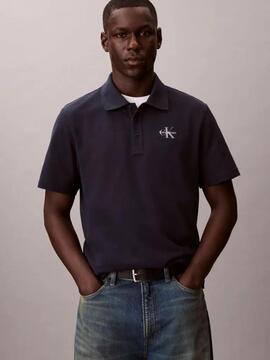 POLO DE PIQUÉ CK REGULAR FIT DARK SAPPHIRE AZUL MA