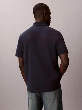 POLO DE PIQUÉ CK REGULAR FIT DARK SAPPHIRE AZUL MA