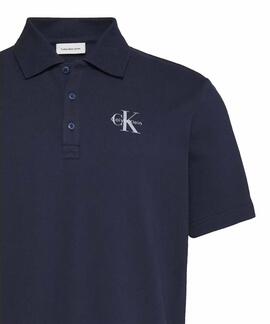 POLO DE PIQUÉ CK REGULAR FIT DARK SAPPHIRE AZUL MA