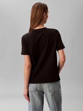 CAMISETA CK HERO REGULAR FIT CON MONOGRAMA BLACK N