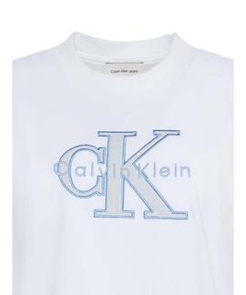 CAMISETA CK HERO REGULAR FIT CON MONOGRAMA BRIGHT WHITE BLAN