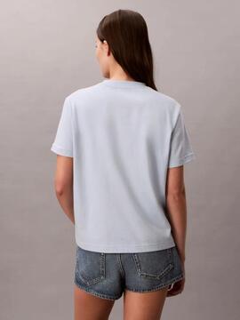 CAMISETA CK A-INST LOGO CLASSIC REGULAR FIT BREEZY BLUE AZUL