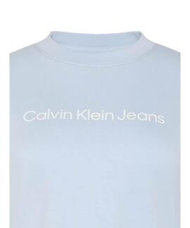 CAMISETA CK A-INST LOGO CLASSIC REGULAR FIT BREEZY BLUE AZUL