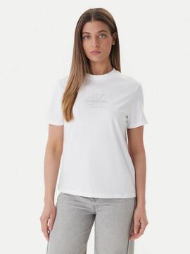 CAMISETA CK CLASSIC MONOGRAMA METALIZADO REGULAR F